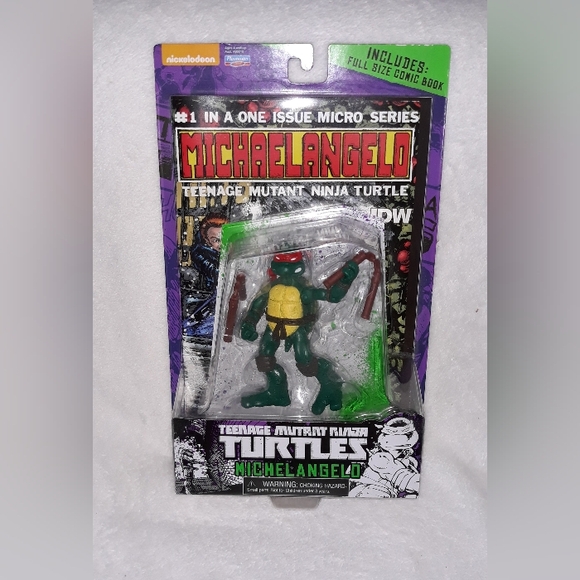Teenage Mutant Ninja Turtles Michaelangelo Full Comic Book  Nickelodeon Figure - Picture 3 of 7
